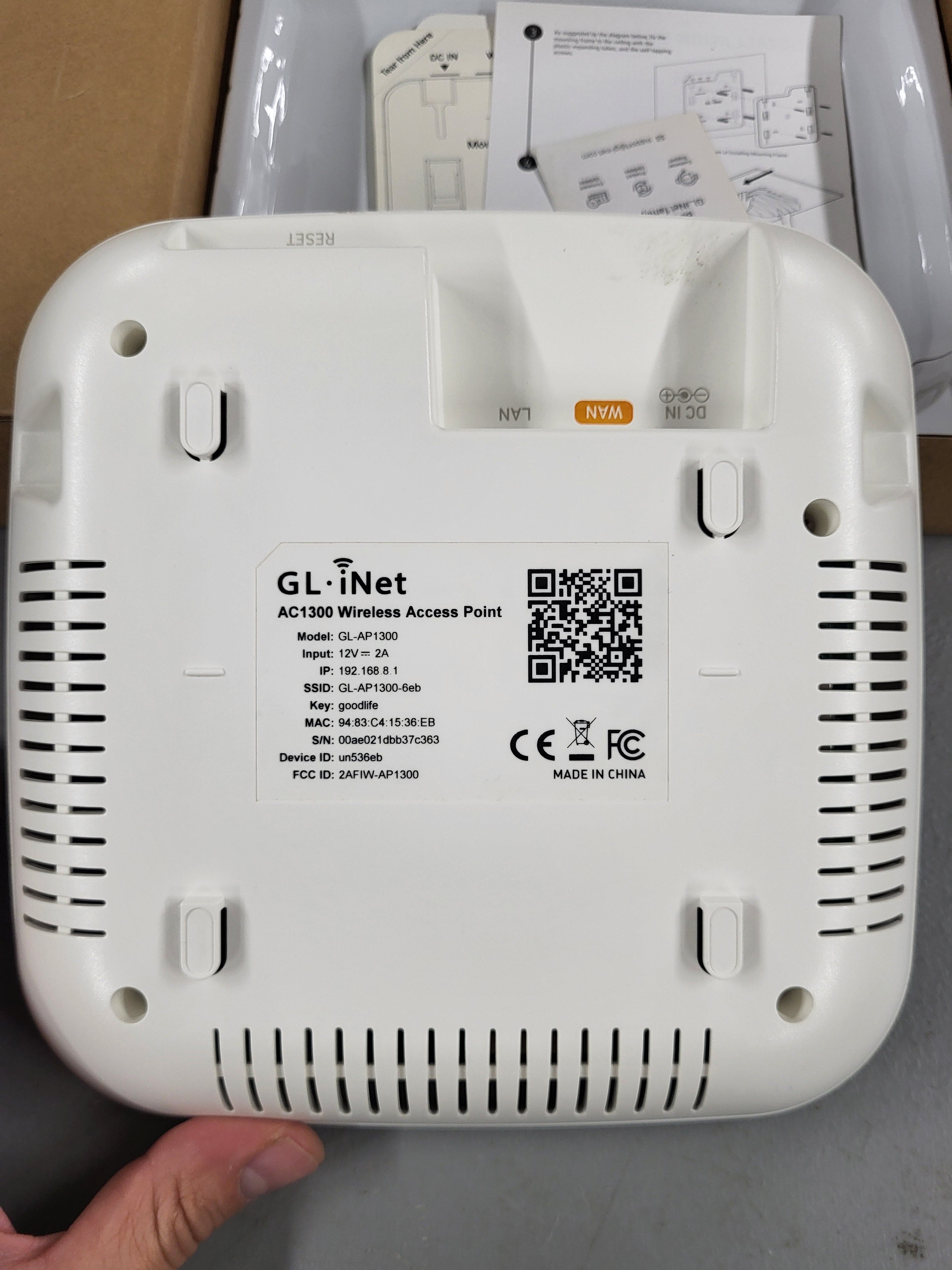 GL.iNet GL-AP1300 Dual Band Ceiling Wireless Access Point