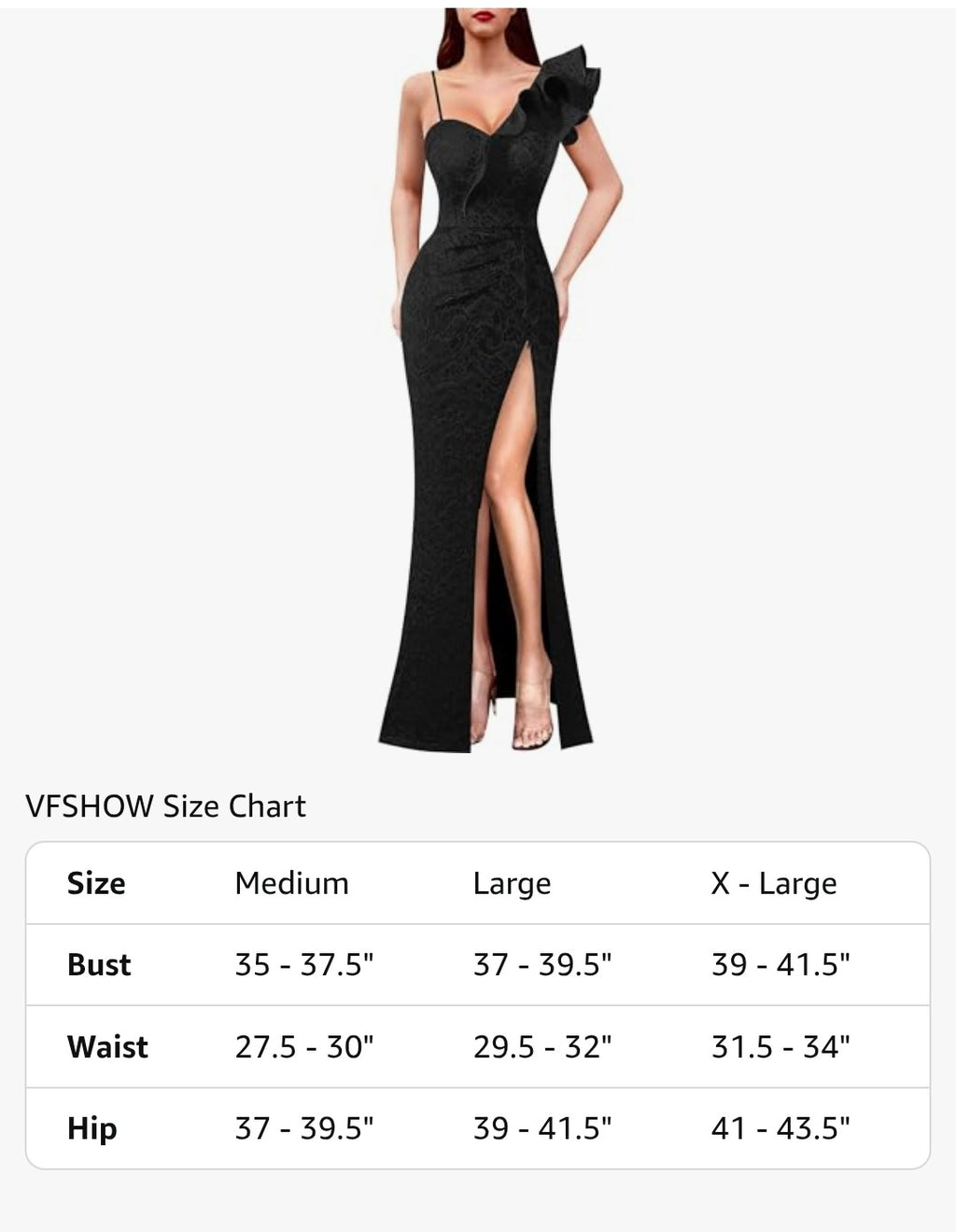 VFSHOW One Shoulder Strap Maxi Dress (Size Large)