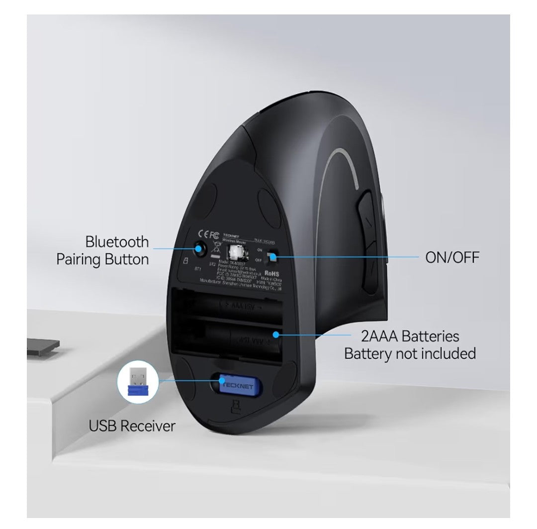 Tecknet Ergonomic Wireless Mouse