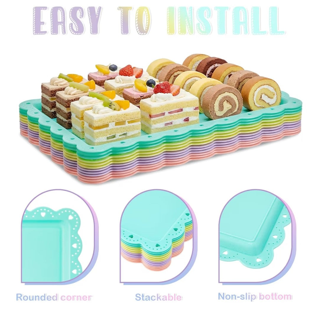 Plastic Serving Trays 12 pack