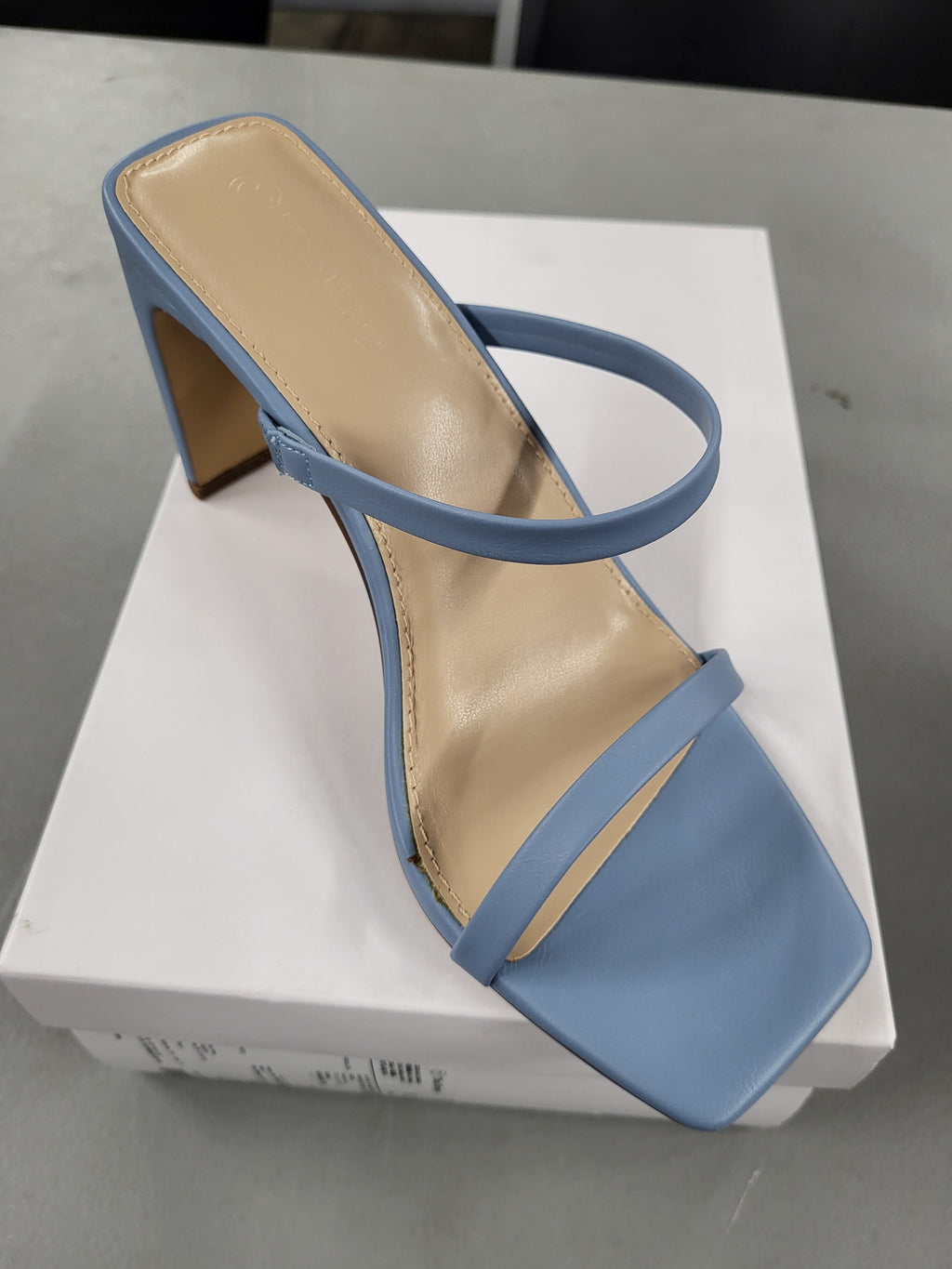 The Drop Avery Square Toe High Heeled Sandal (Size 8)