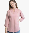 3/4 Sleeve V Neck Loose Tunic Blouse (XL)