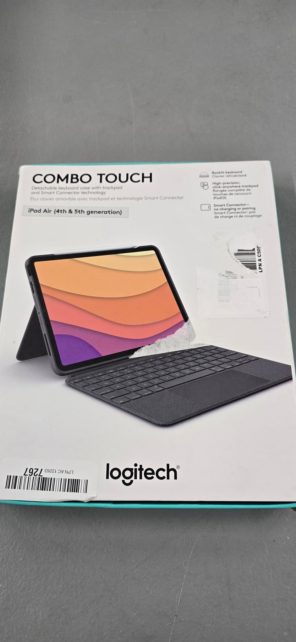 Logitech Combo Touch iPad Air Keyboard Case, Detachable