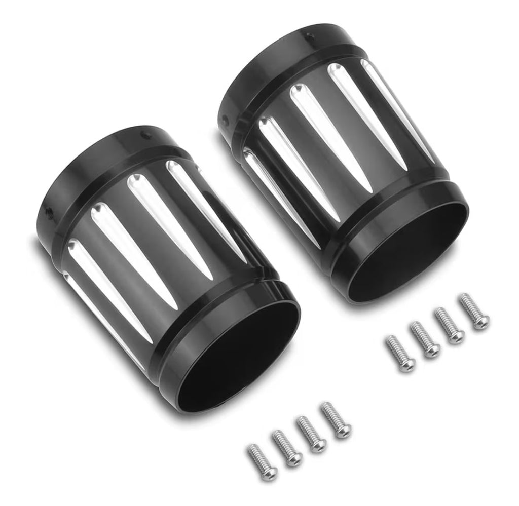 Harley 1986-2016 Road King, Street Glide, Road Glide 4in Muffle End Pipe Caps