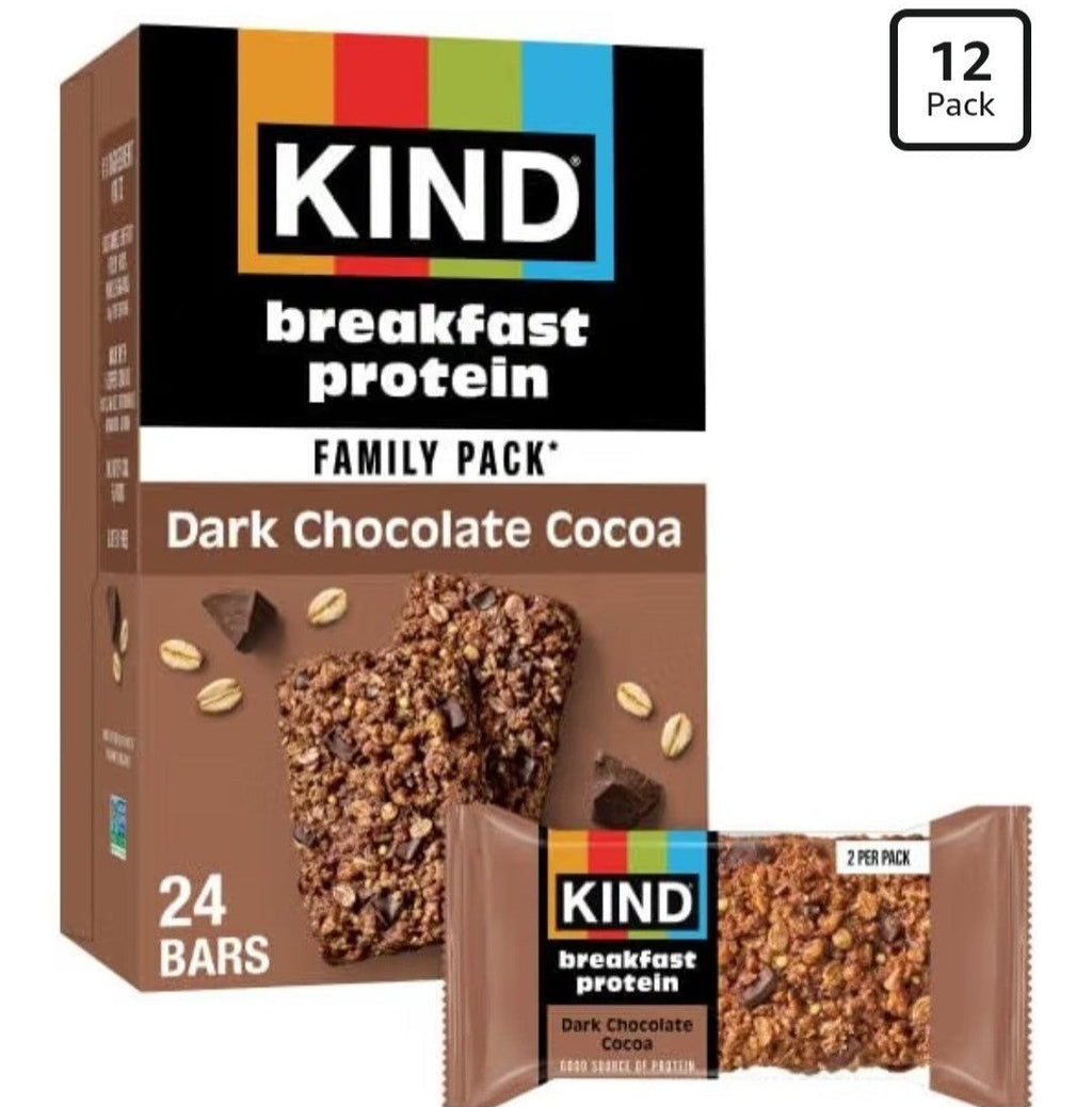 KIND Breakfast Protein Bars, Dark Chocolate (12 pack)