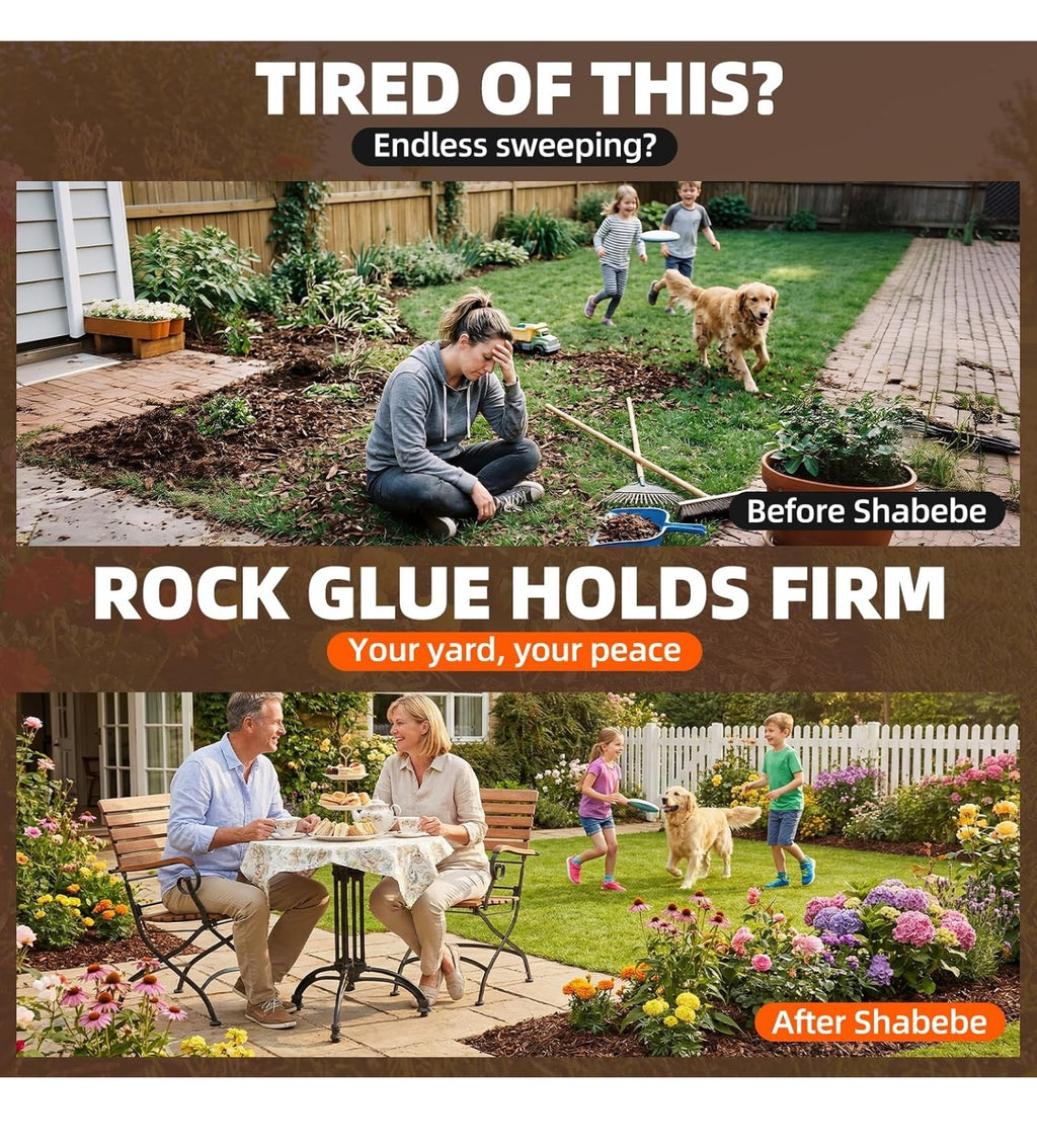 Rock Glue with Electric Sprayer, 1 Gallon Ready-to-Use Mulch Hold for Landscaping.