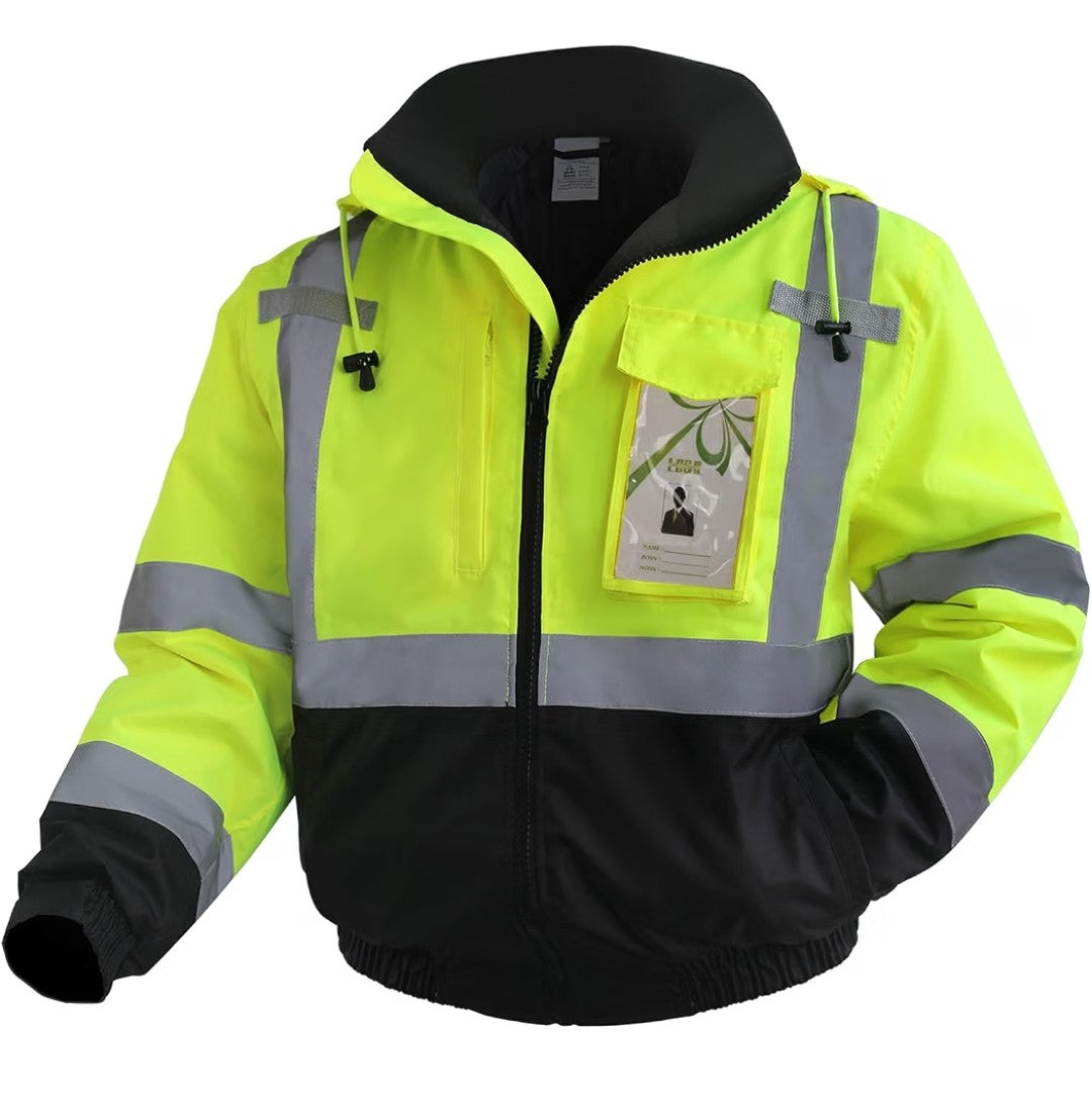 High Vis Safety Work Jacket (Large)