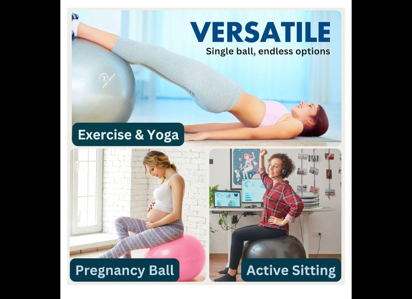 Pro Body Pilates Exercise Ball.