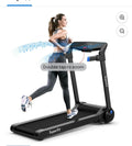 Costway 3HP Folding Electric Treadmill Running Machine w/ Speaker Blue