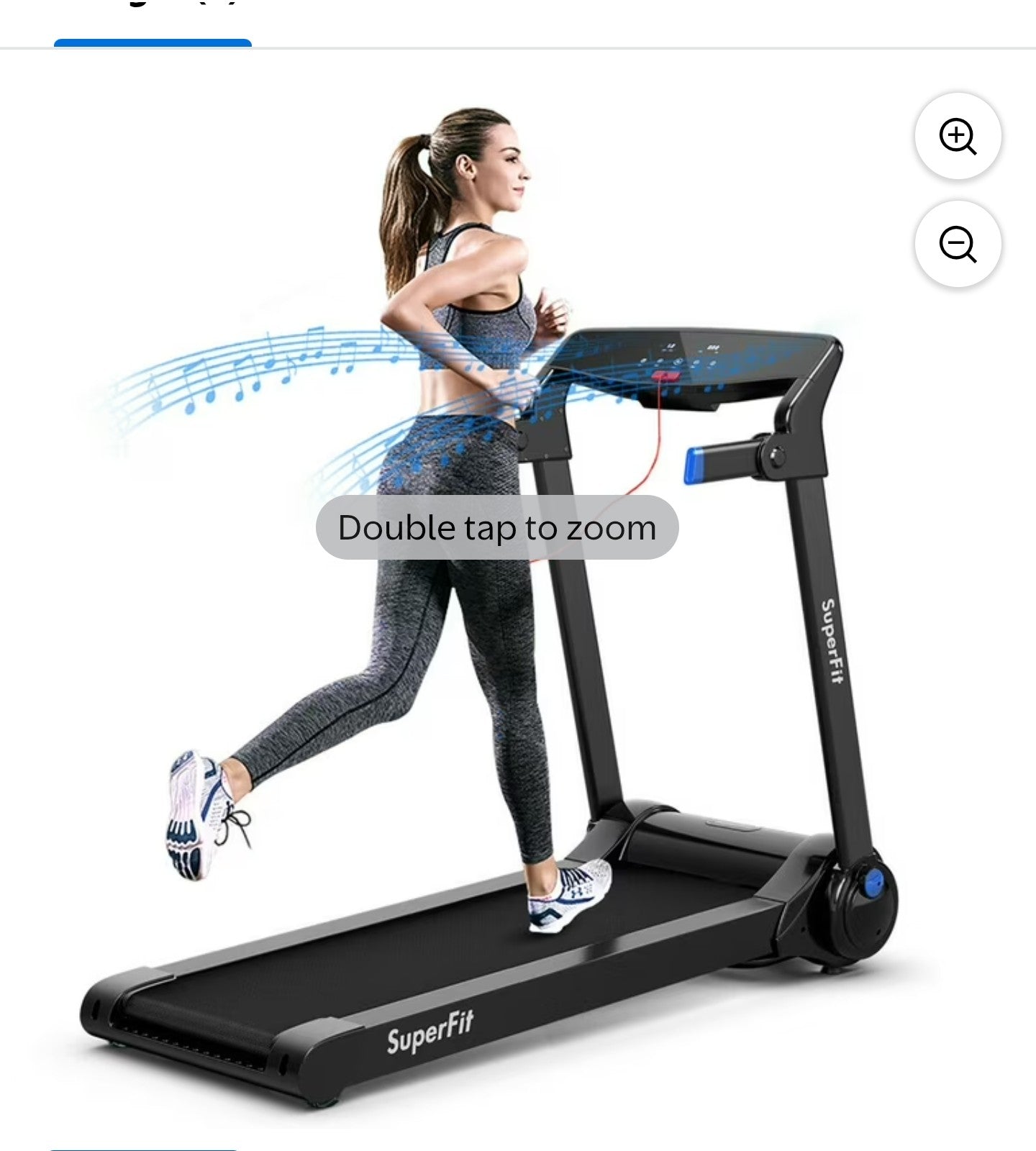 Costway 3HP Folding Electric Treadmill Running Machine w/ Speaker Blue