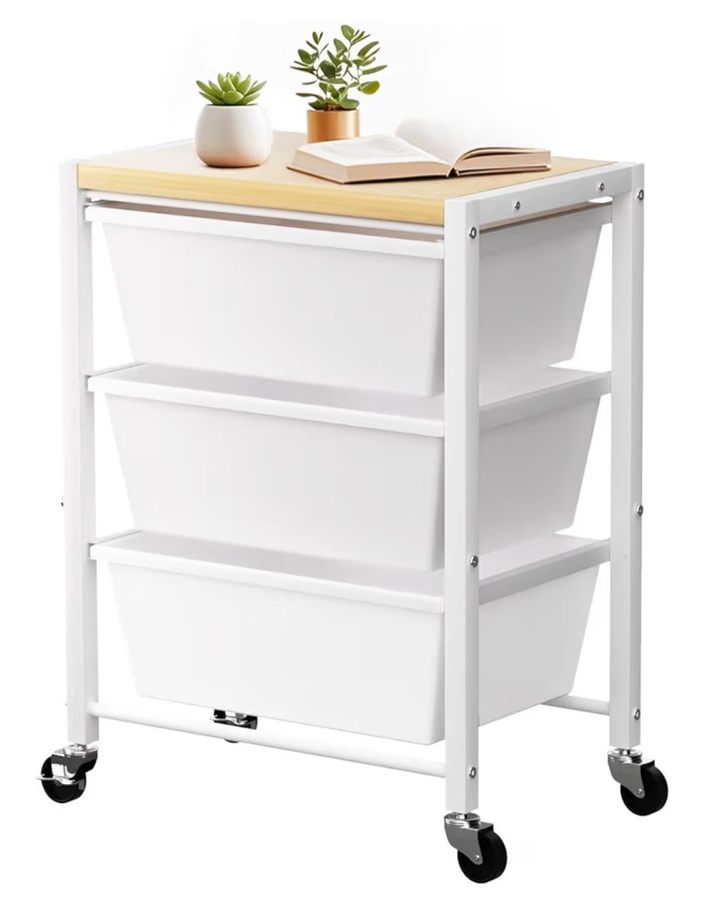 Rolling Cart with 3 Drawers