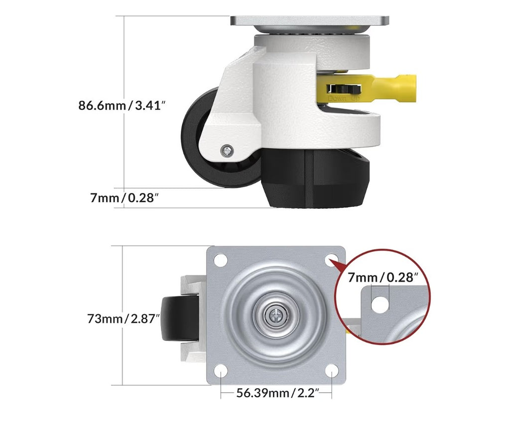 Holkie Leveling Casters 4 pack