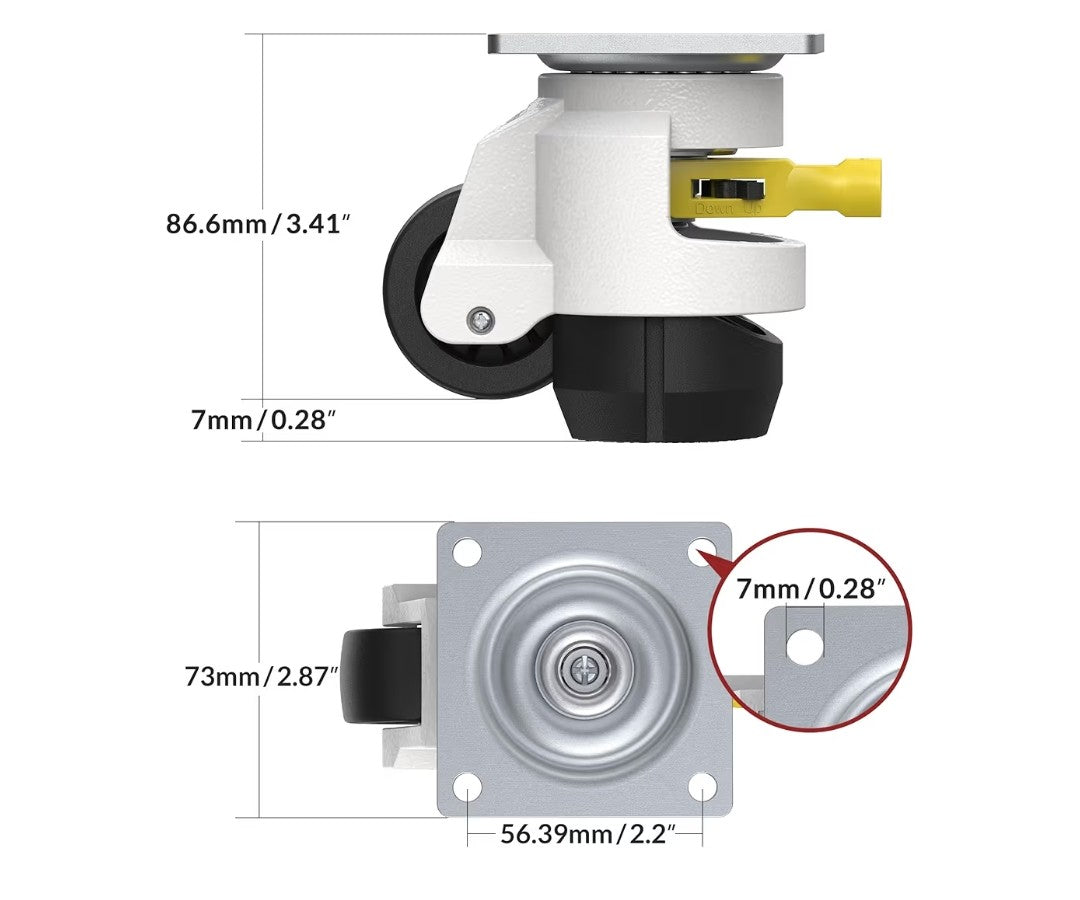 Holkie Leveling Casters 4 pack