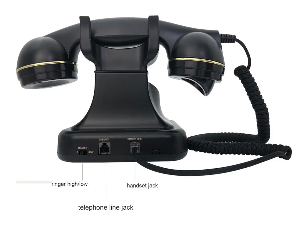 TelPal Corded Rotary Phone (Black)