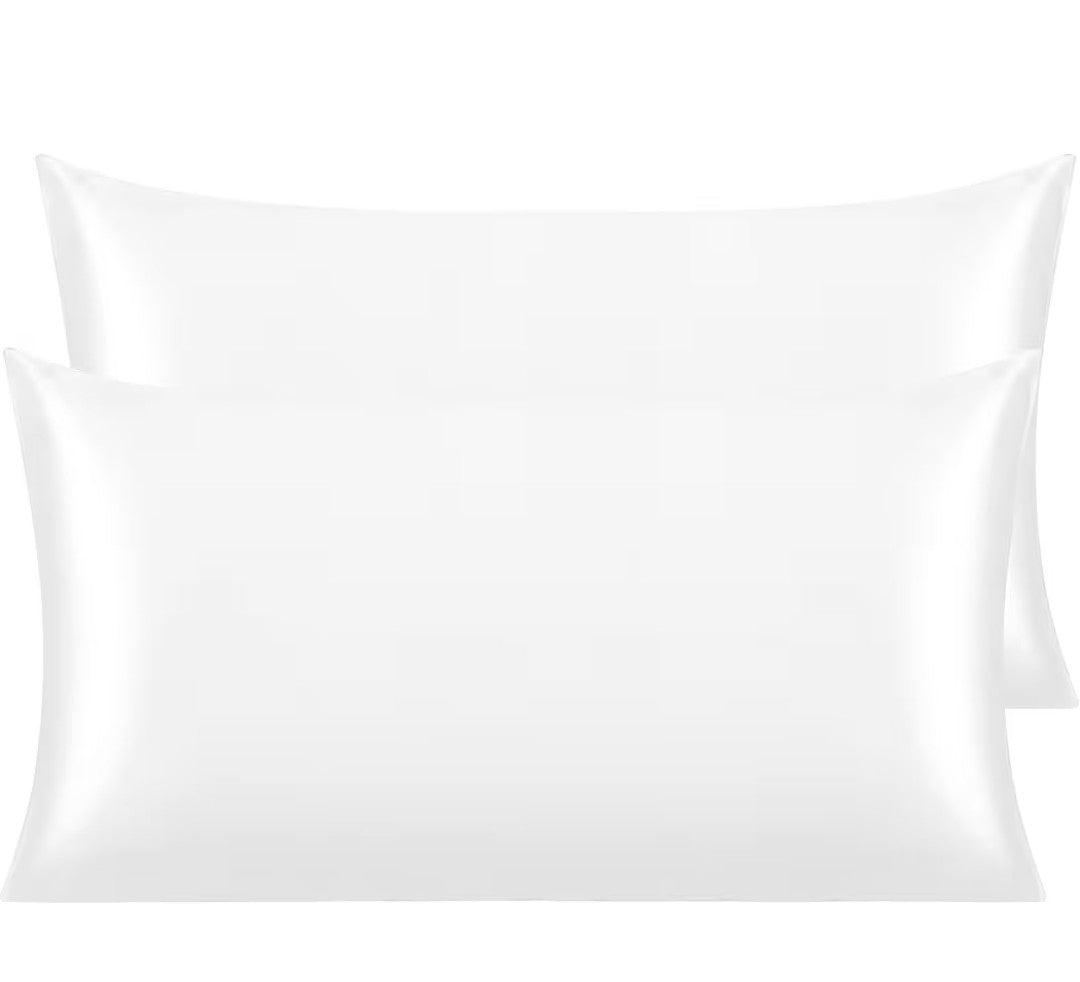 Satin King Pillowcases (2 pack White)
