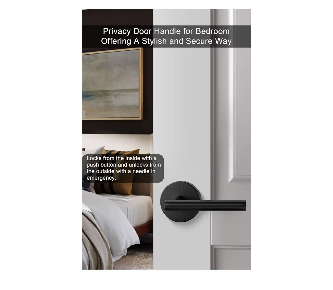 Goldenwarm Black Door Handles, Interior, 6 pack