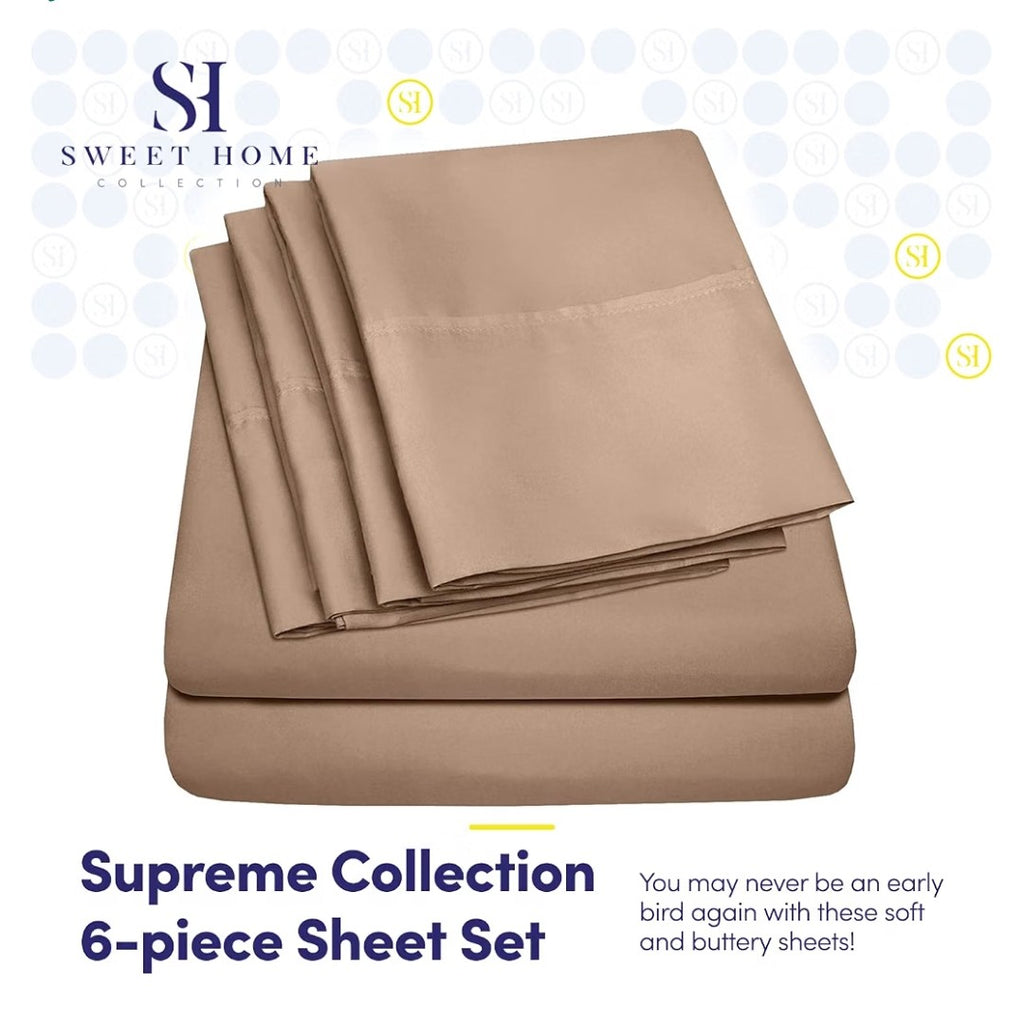 Sweet Home Queen Size Sheet Set (6 Pieces)