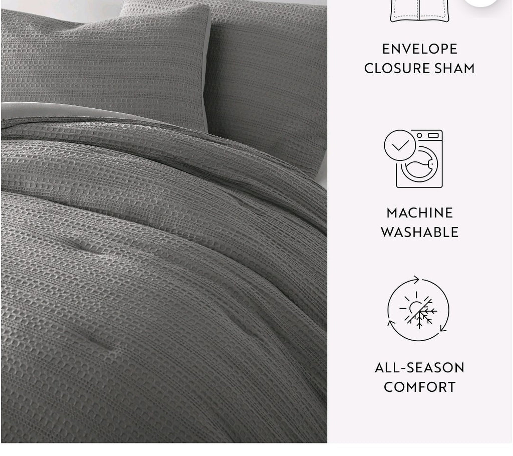 iEnjoy Home Full/Queen Comforter Set (Gray)