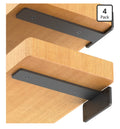 Floating Shelf Bracket 4 pack (Black)