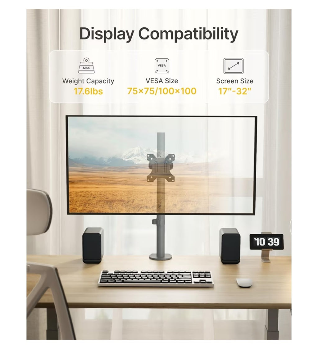 monTEK Pole Mount Monitor Arm