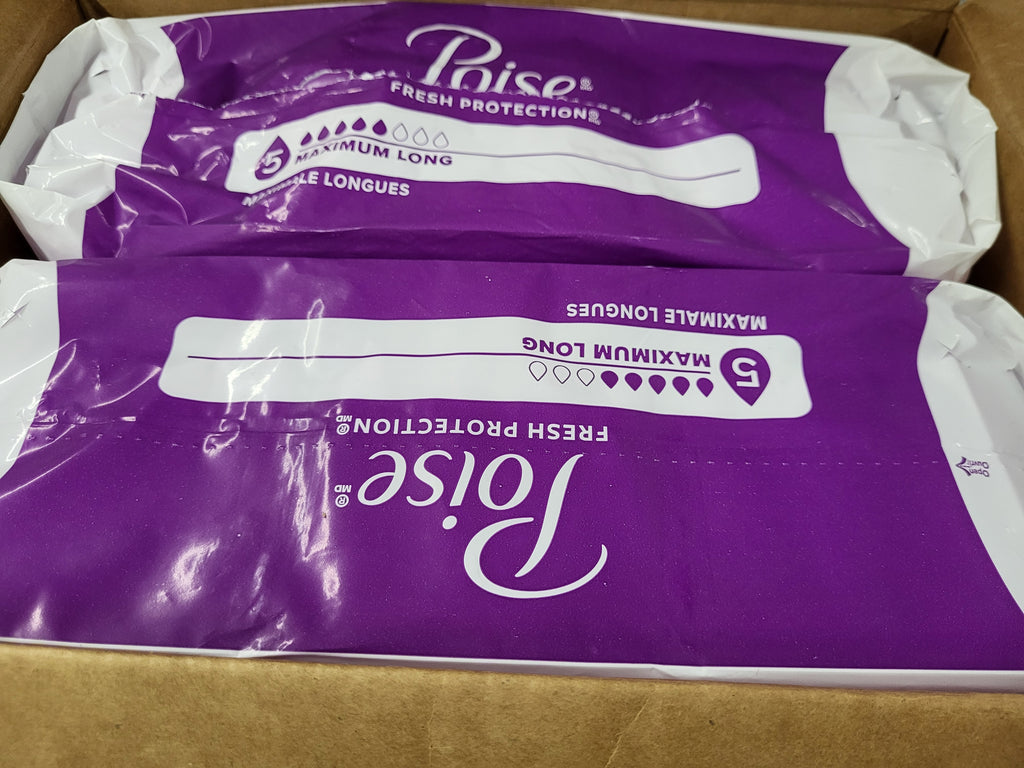 Poise Incontinence & Postpartum Pads, 5 Drop Maximum Absorbency, 84 Count
