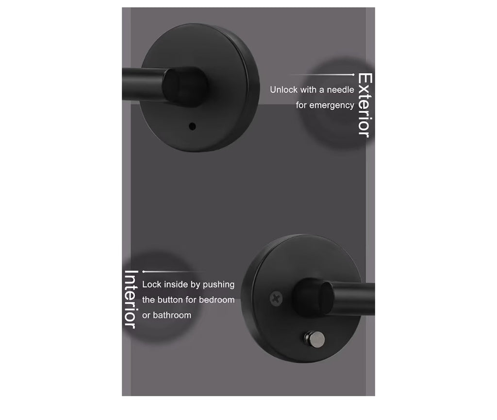 Goldenwarm Black Door Handles, Interior, 6 pack