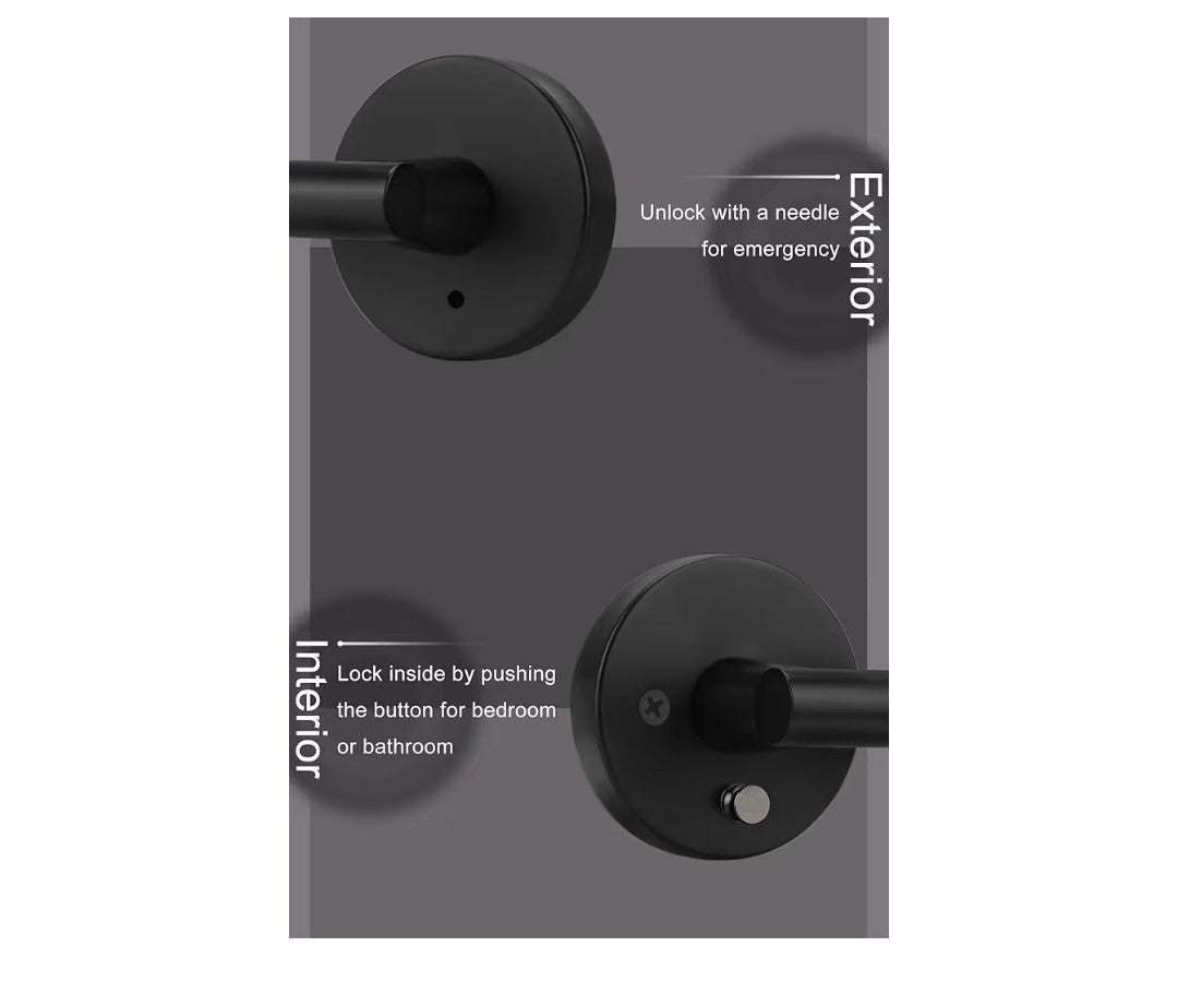 Goldenwarm Black Door Handles, Interior, 6 pack