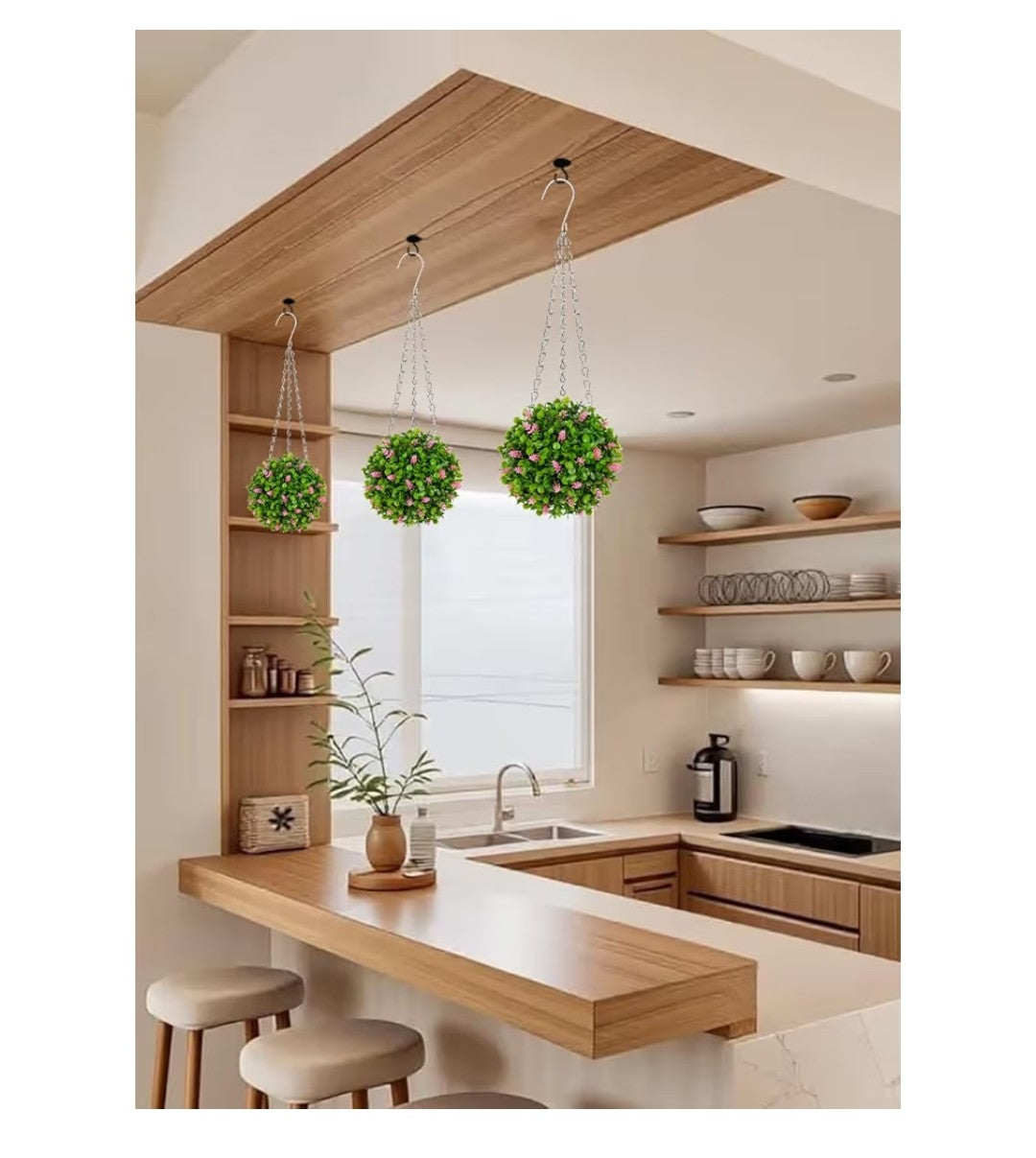 Artificial Hanging Ball Flowers 3pcs