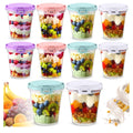 10 Piece 24oz Oats Jars with Leakproof Lids