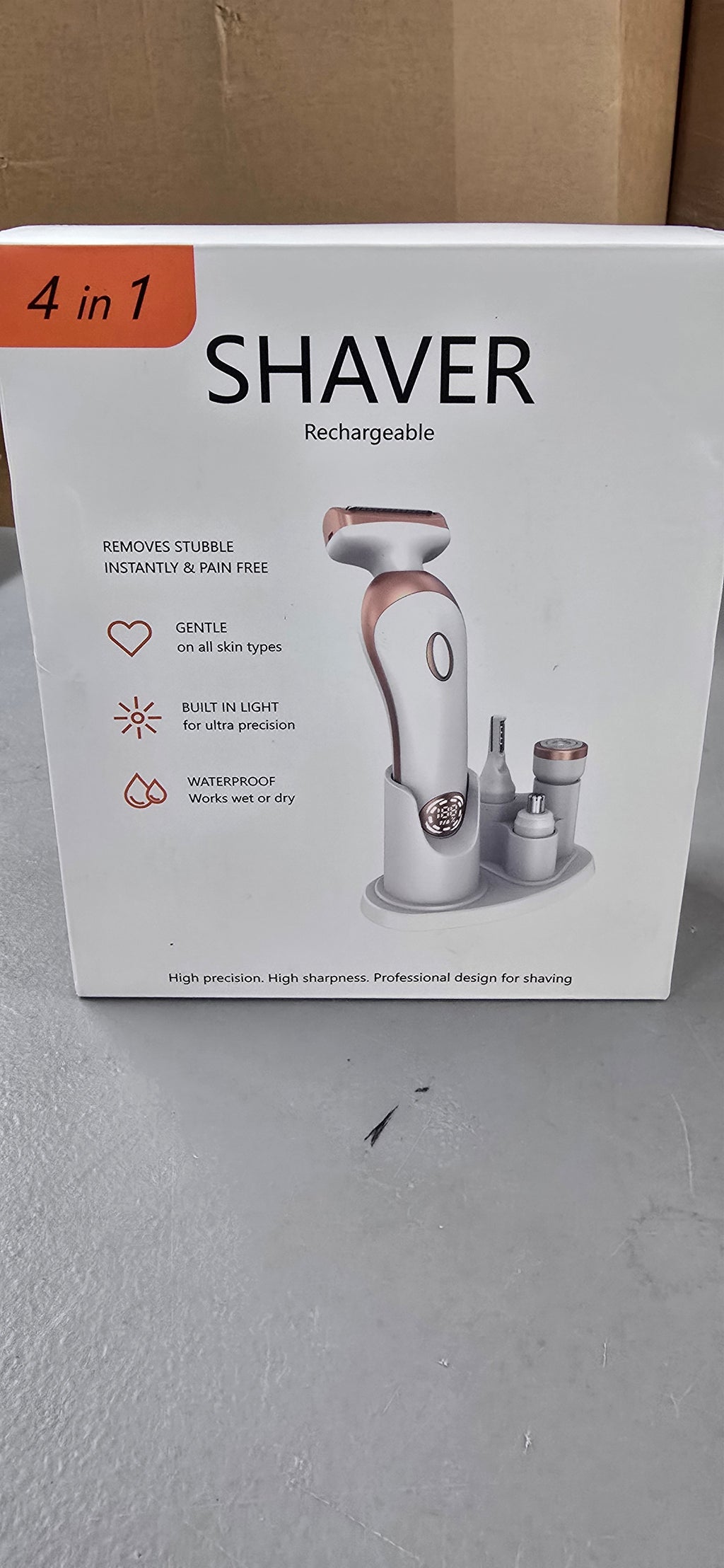 Electric Shaver for Legs Pubic Body Hair, 4 in 1 Bikini Trimmer