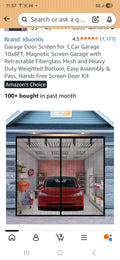 Garage Door Screen for 1 Car Garage 10x8FT