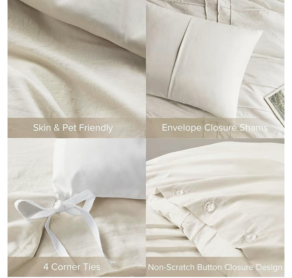 Comfort Spaces 3 Piece Duvet Cover Set (King)