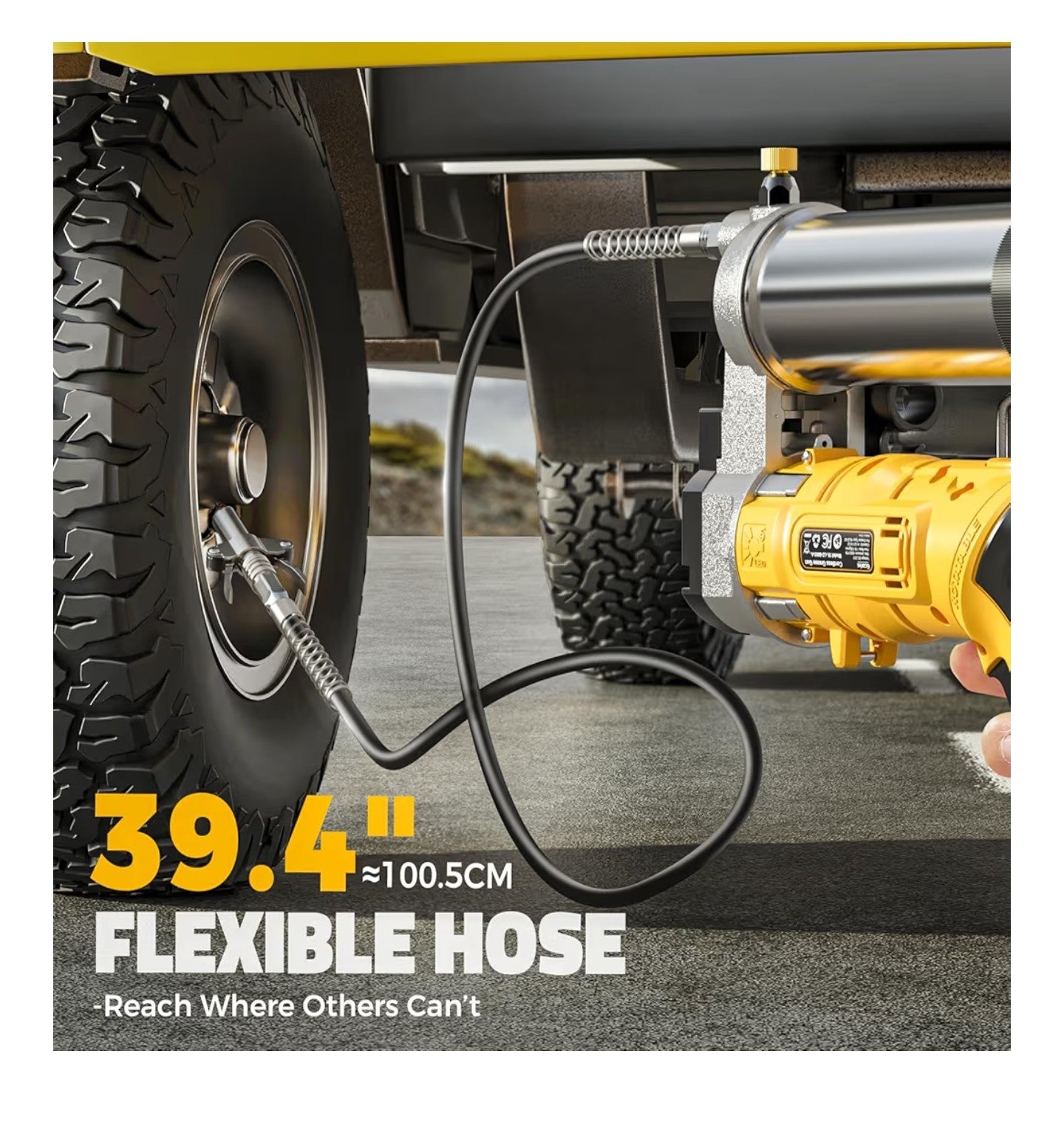 Ecarke Cordless Grease Gun Compatible with DeWalt 20V Battery.