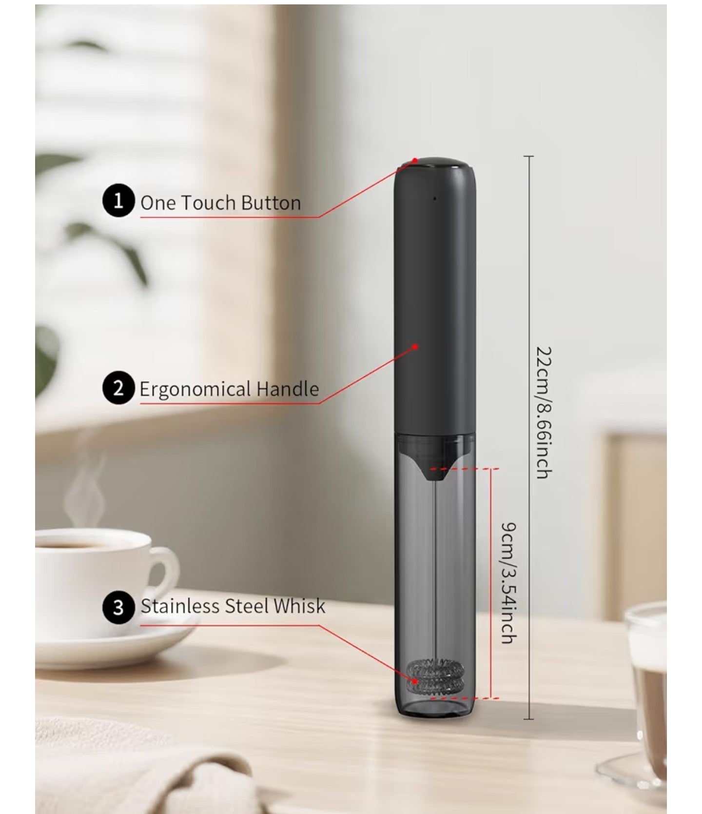 CIRCLE JOY Rechargeable Milk Frother