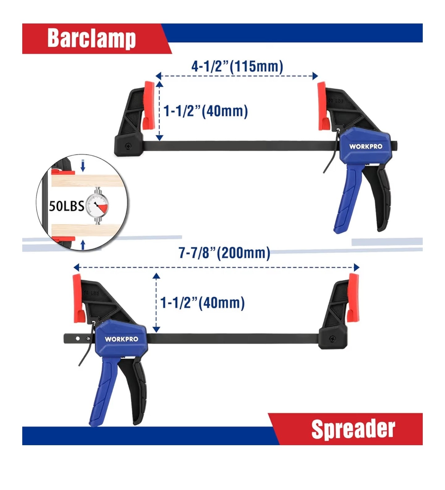 WORKPRO 8-Piece Clamp Set