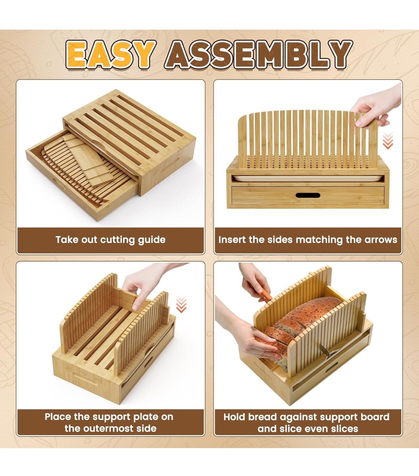 Bamboo Bread Slicer for Homemade Bread.