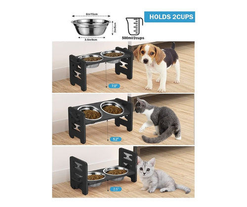 Adjustable Elevated Dog Bowls