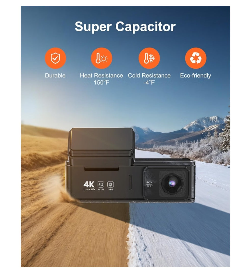 Dual Channel 4K Dash Camera
