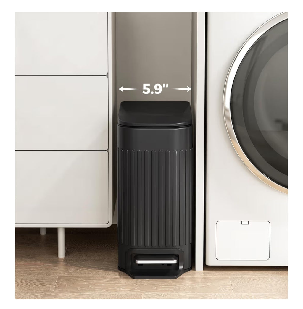 TrashAid Small Black Bathroom Trash